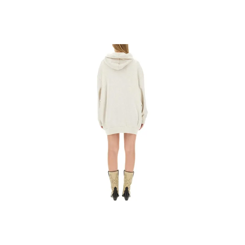 ISABEL MARANT ETOILE Solena Logo Embroidered Drawstring Hoodie-3
