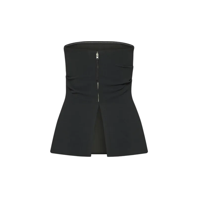ARITZIA FW24 Wilfred Lilou Tube Top Strapless Top Women's BLACK/Black-1