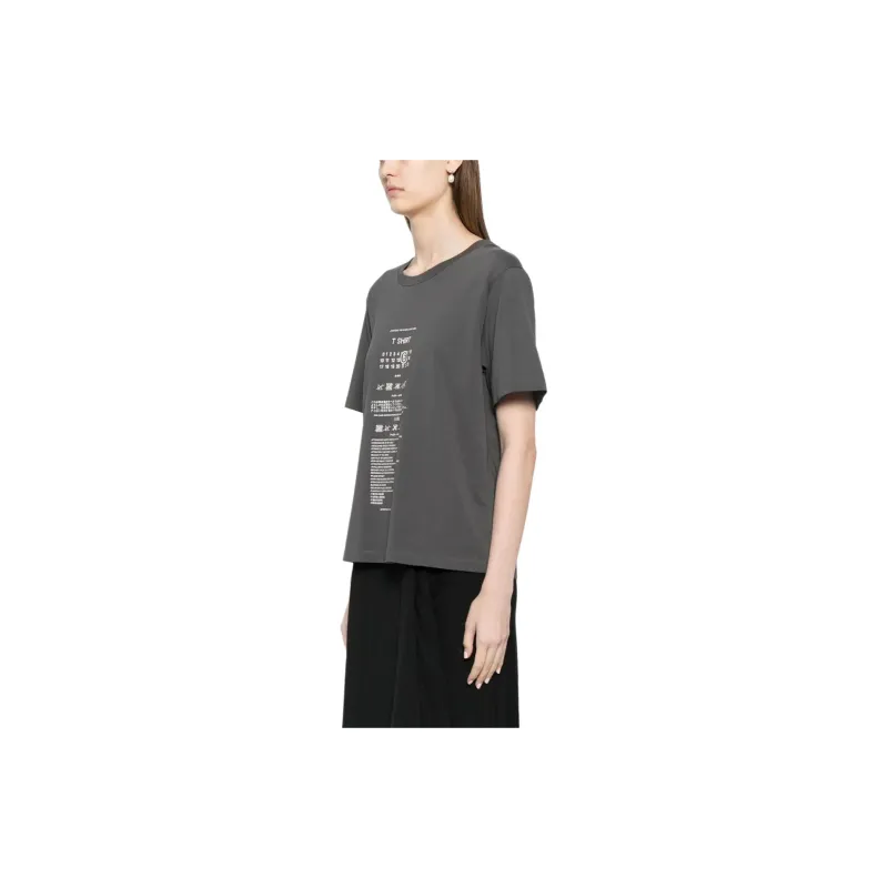MM6 Maison Margiela Logo Printed Crewneck T Shirt-3