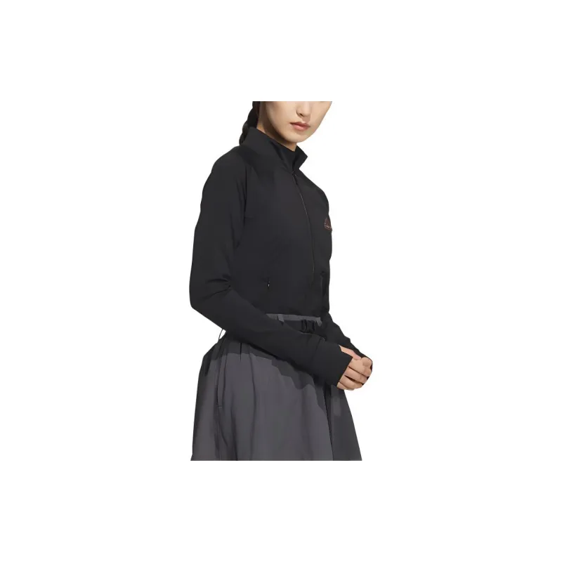 Adidas TECH SLIM KNIT JACKET Jacket Women's Black-3