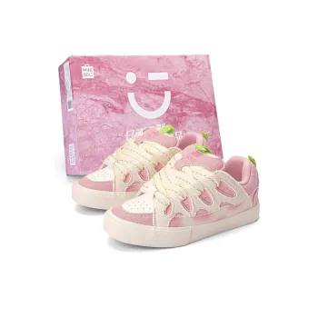 MINISO Low Top Skateboard Shoes Women's Peach Pink