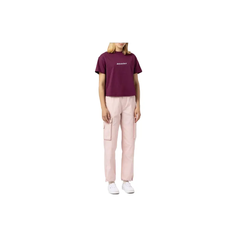 Dickies T-Shirts Women's Burgundy-1