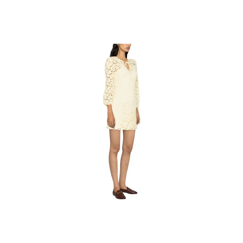 Maje Long-Sleeved Dresses Women's Light Yellow-3