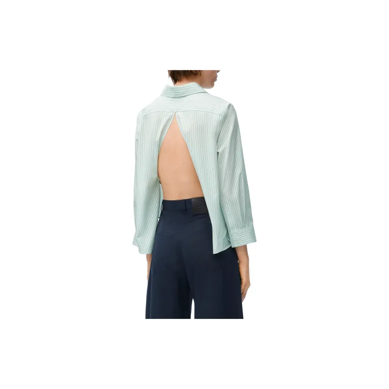 LOEWE Trapeze Striped Button Up Shirt-4