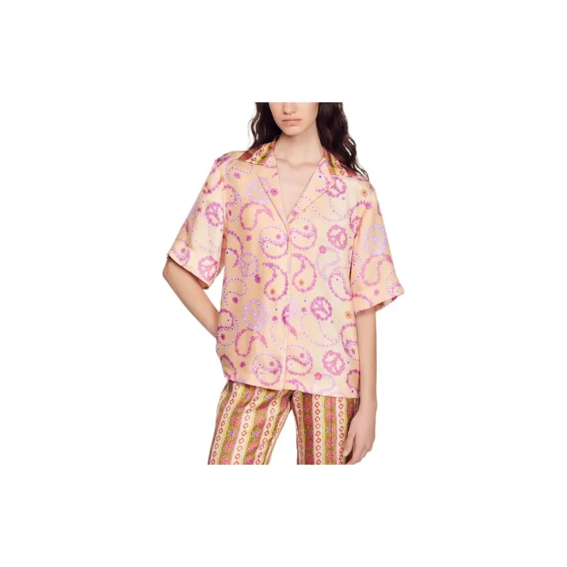 Sandro Shirts Women's Peach Pink-3