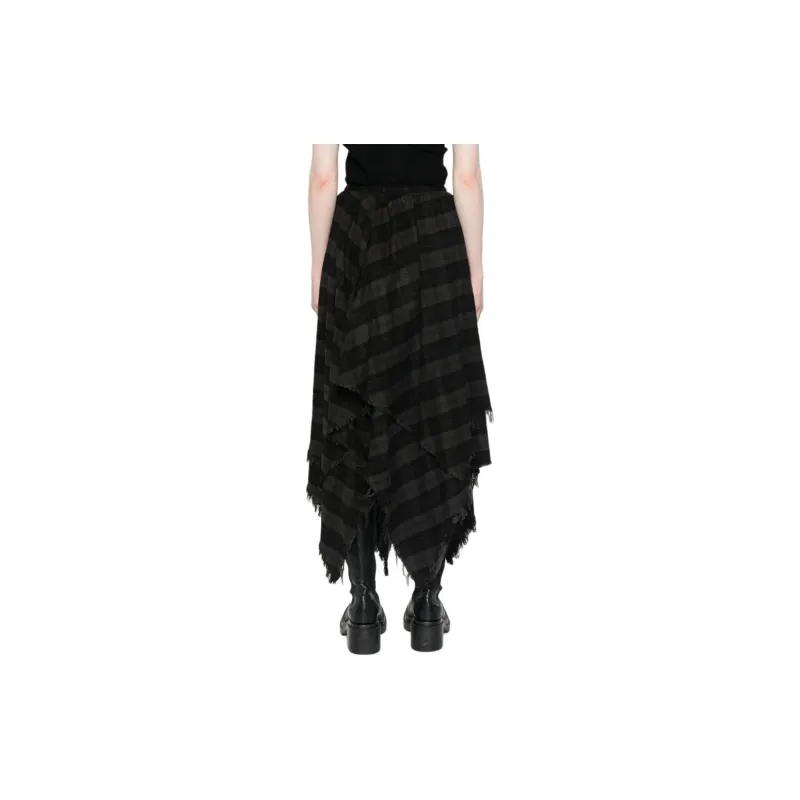 R13 Checked Midi Skirt-1