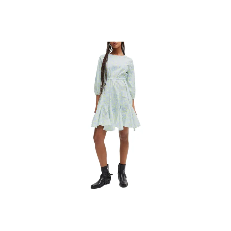HUGO BOSS Long-Sleeved Dresses Women's Blue-1