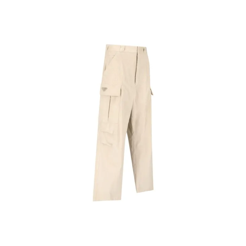 PRADA Cargo Pants Men Ecru-2