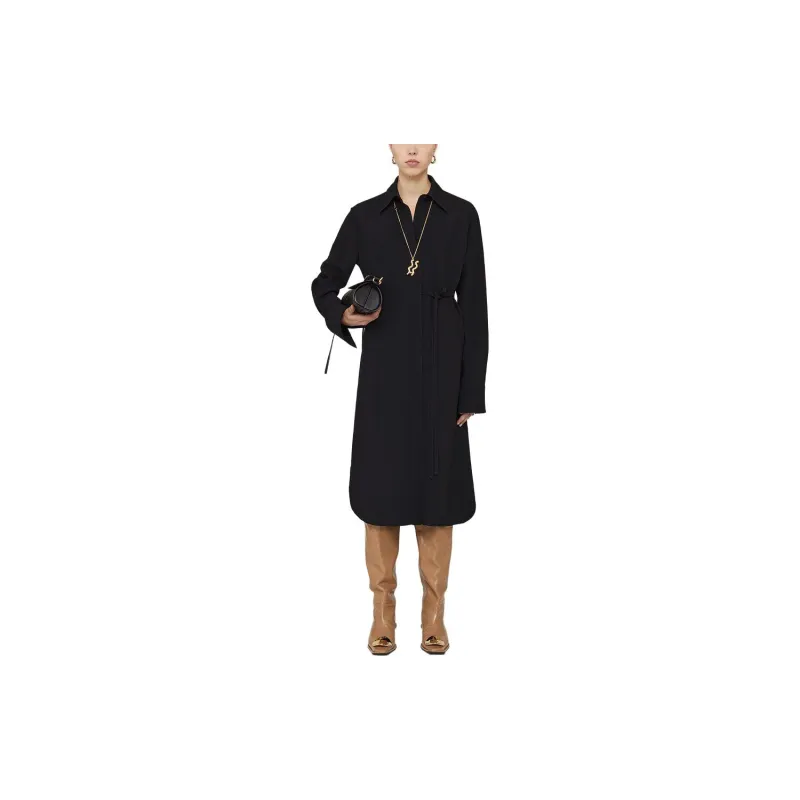 JIL SANDER Long Sleeved Dresses Women's Black-1