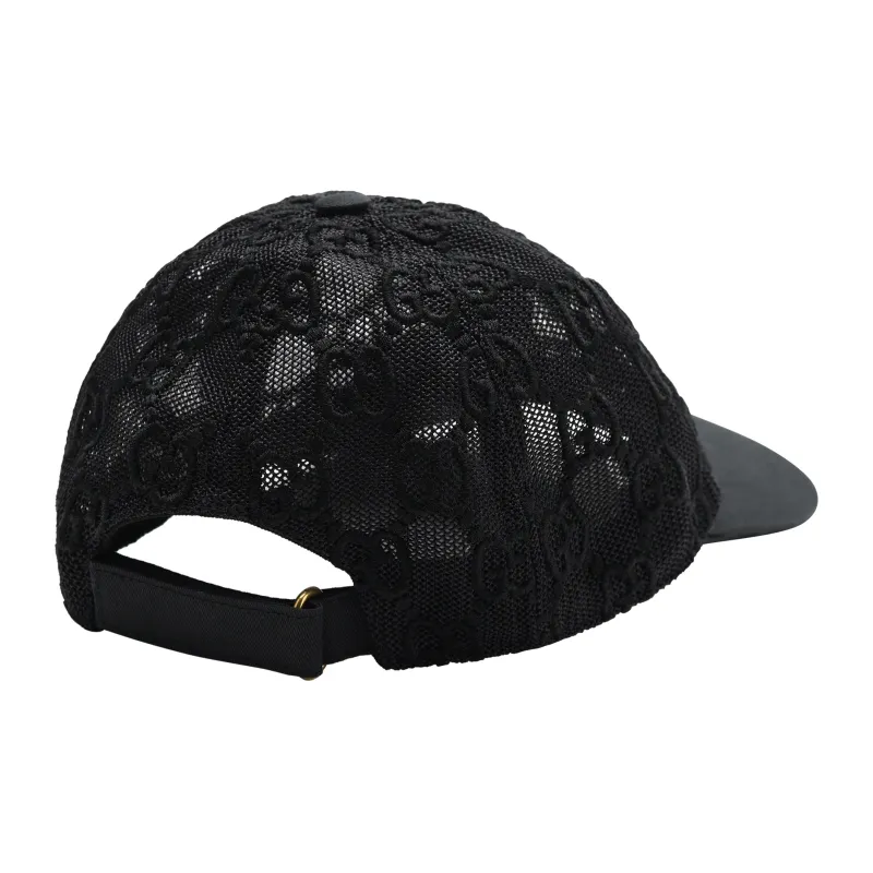 GUCCI Cotton Baseball Caps Women's Black-2