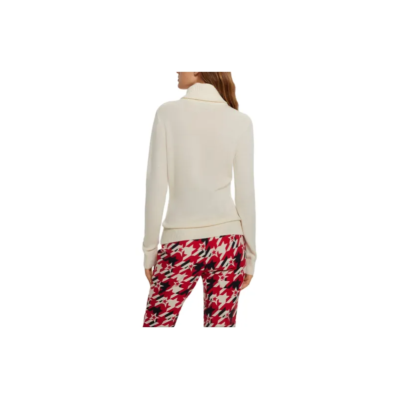 HUGO BOSS x PERFECT MOMENT Collaboration Slogan Sweater In Virgin Wool Sweater Women's White-3
