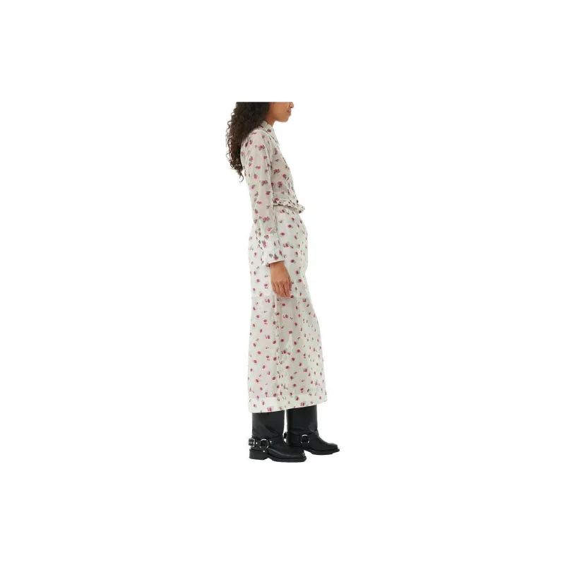 GANNI SS24 Shirt Women's Tofu White-3