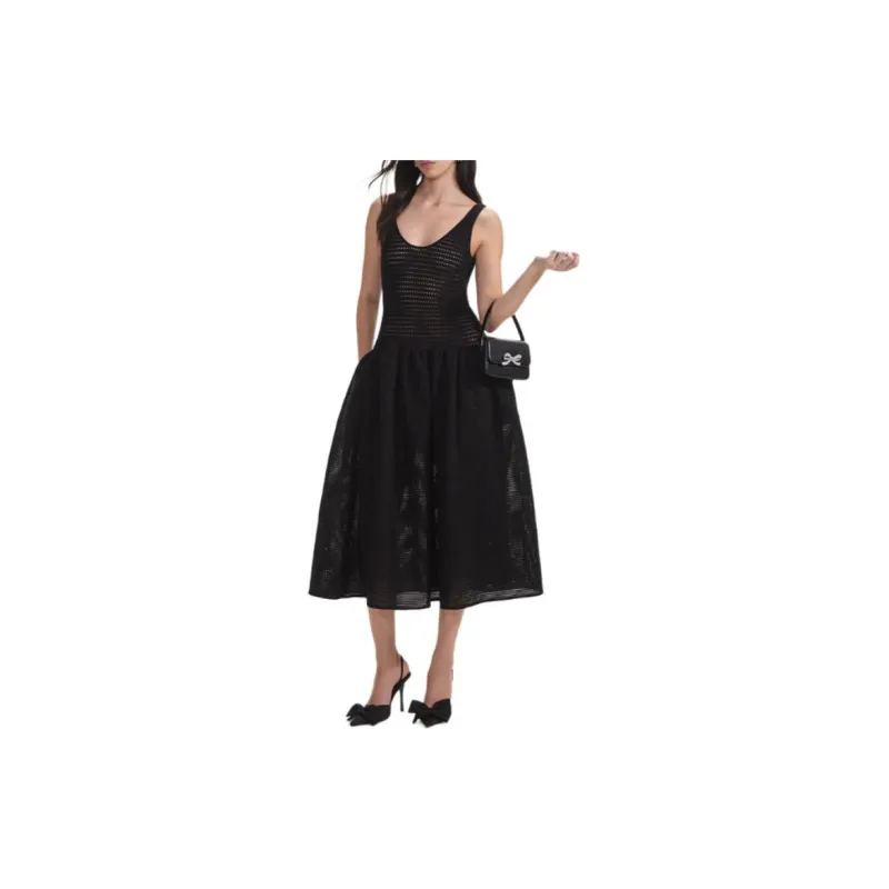 Self portrait Sleeveless Dress Women's Classic Black-1