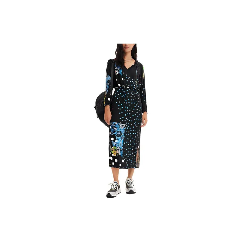 Desigual Long Sleeved Dress Women's Black-1