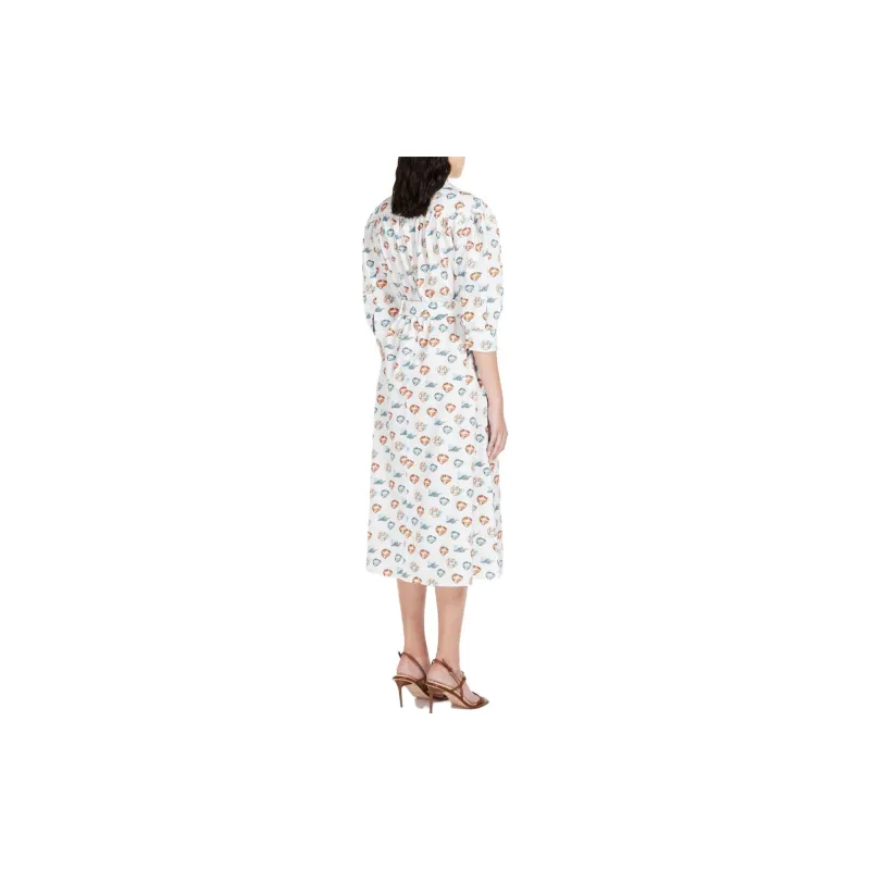 MaxMara Canoa Collection Donut All Over Print Belt 3/4 Sleeved Women's White-2