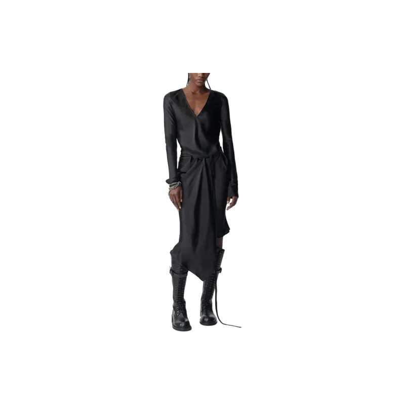 Ann Demeulemeester Long Sleeved Dress Women's Black-1