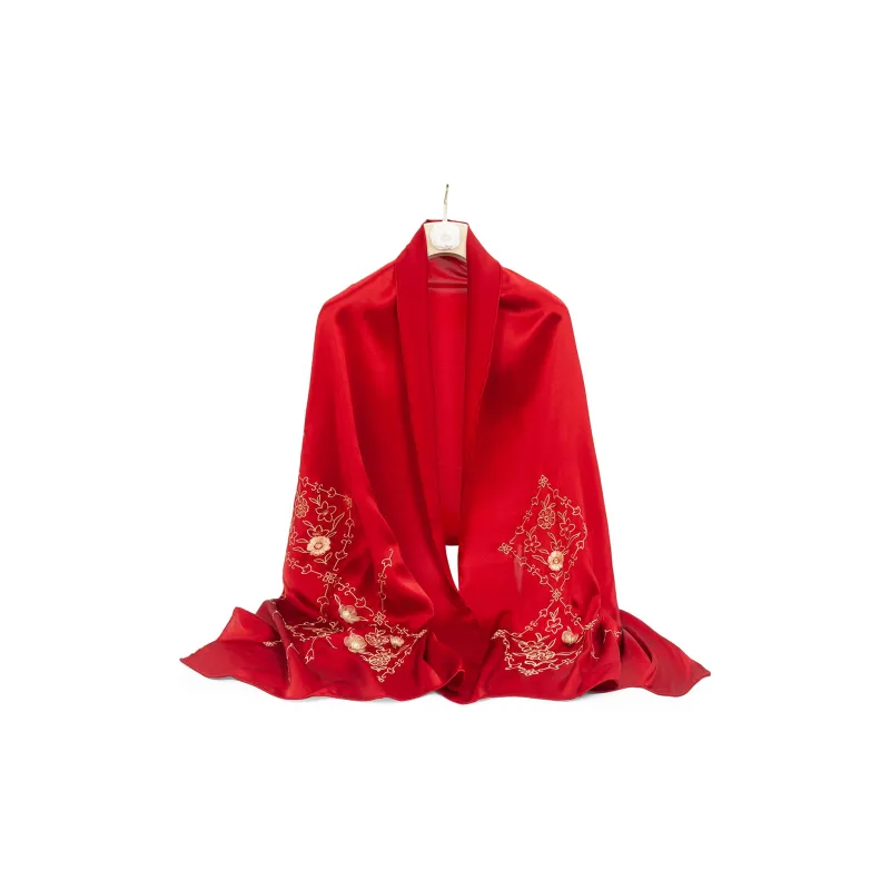 Shanghai Story 100% Mulberry Silk Scarves Women's Silk Elegance Peony, Gift Box Set-0