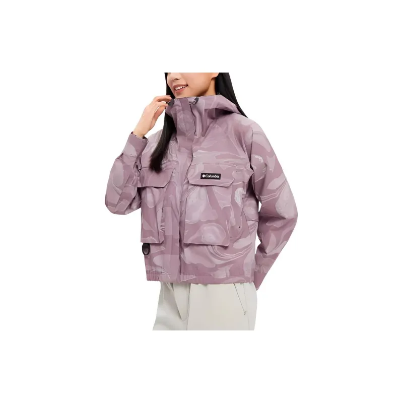 Columbia Water Resistant Windbreaker Jacket Women's Pink-3