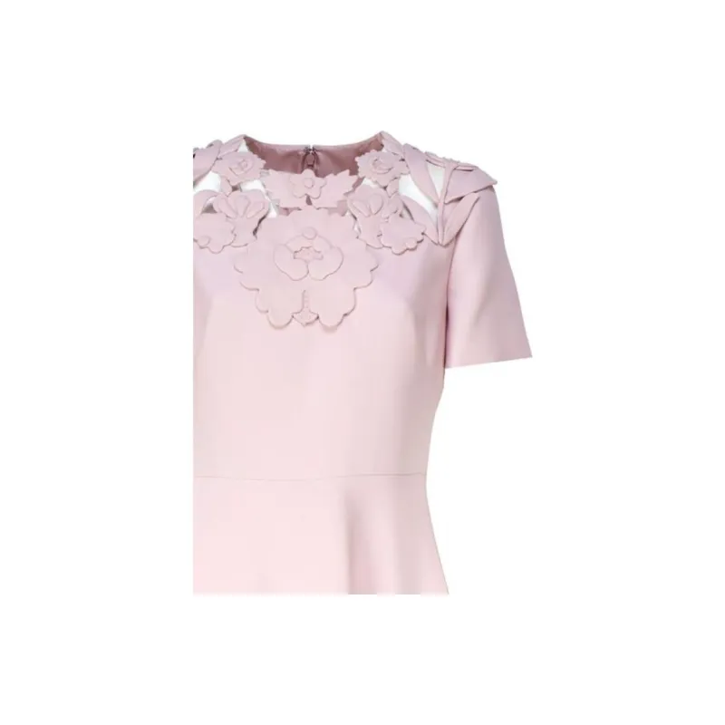 Valentino Garavani Short-Sleeved Flared Midi Dress-7