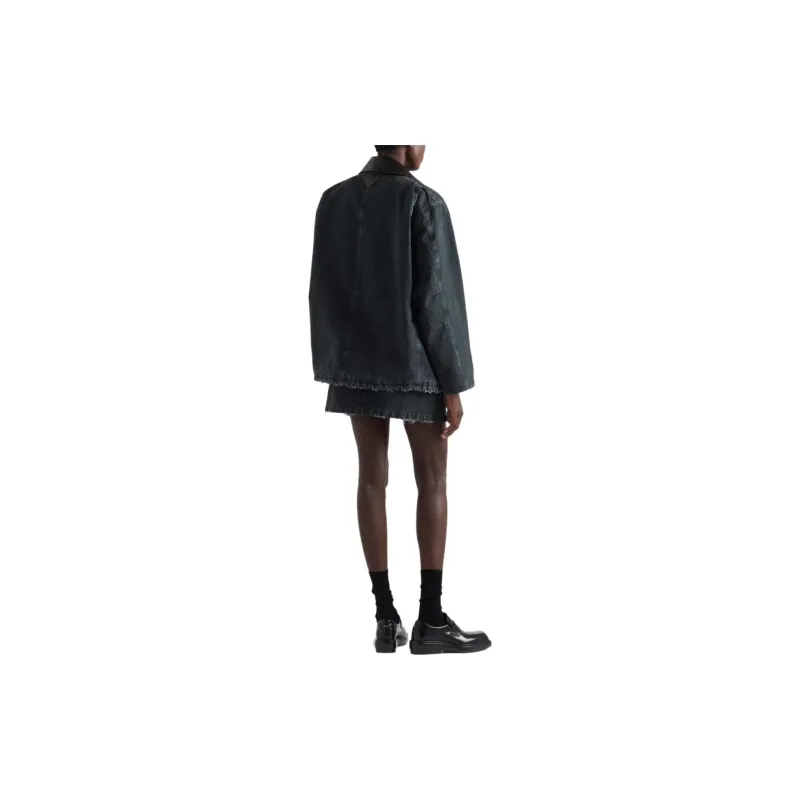 PRADA A line Denim Miniskirt-2