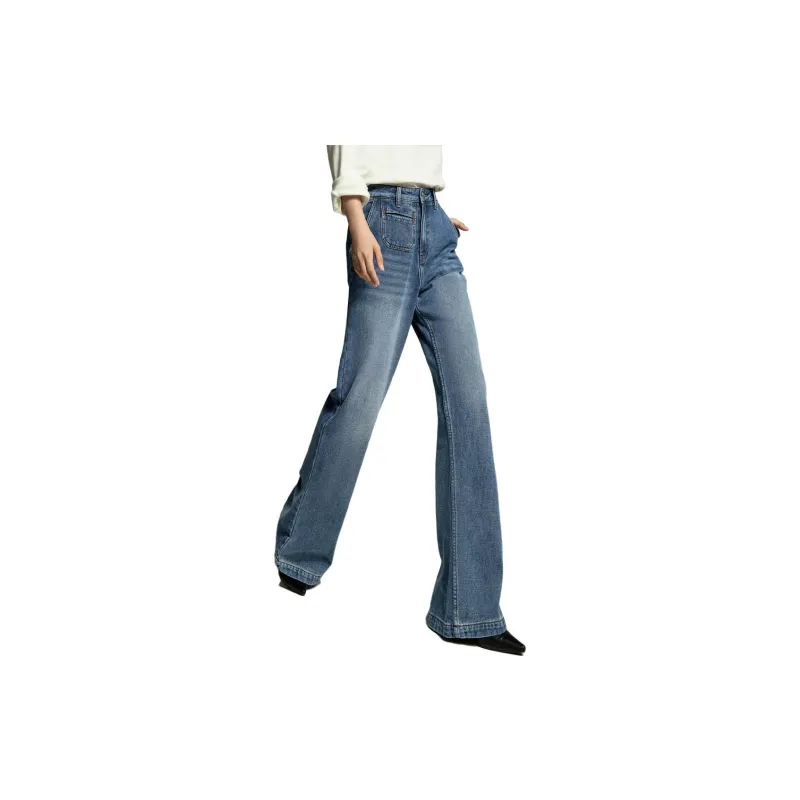 Initial language Jeans Women's Denim Blue-1