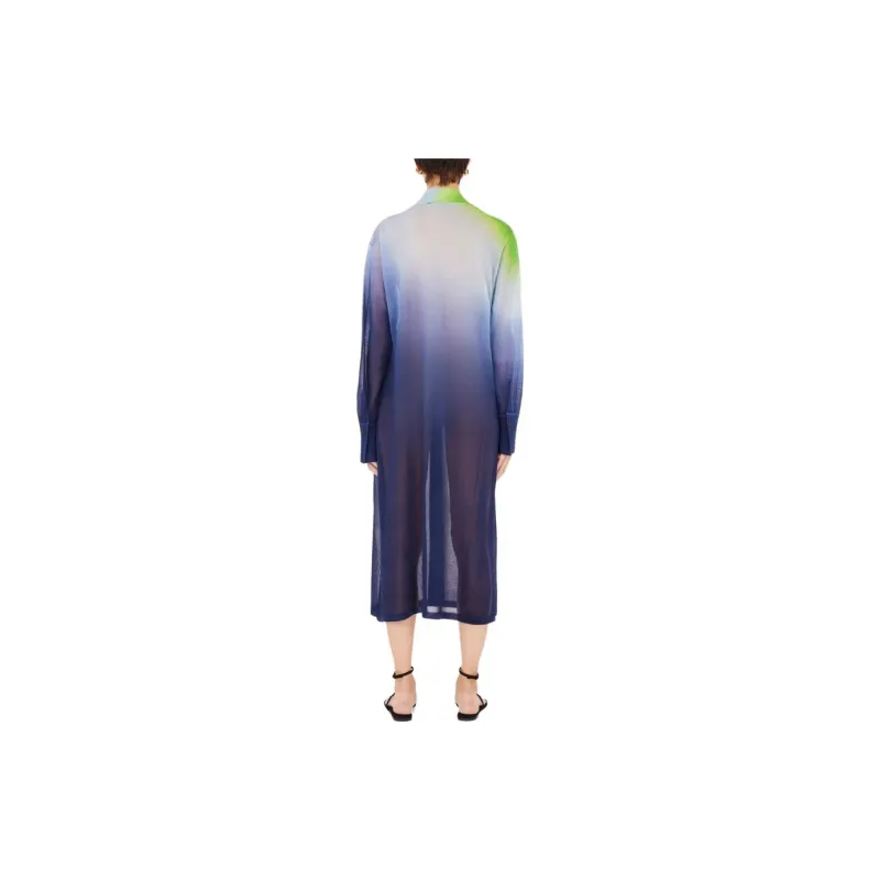 Ferragamo Long-Sleeved Dresses Women's Blue-2