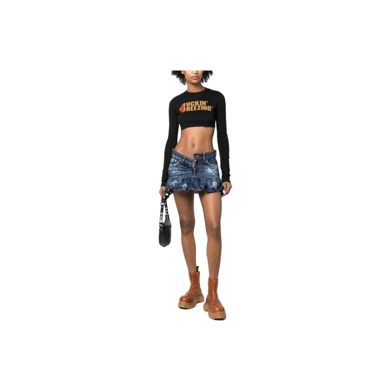 DSQUARED 2 Denim Short Skirts Women's Blue-1