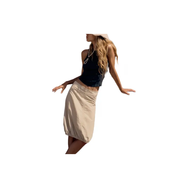 ZARA Casual Long Skirt Women's Nude Medium-3