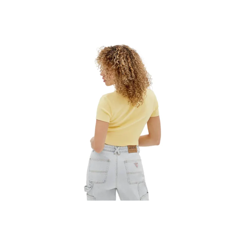 GUESS Regular T-Shirt Women's Light Yellow-1