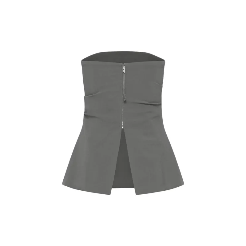 ARITZIA FW24 Wilfred Lilou Tube Top Strapless Top Women's Coal Grey/Coal Gray-1