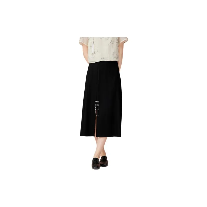 EICHITOO Casual Long Skirts Women's Black-3