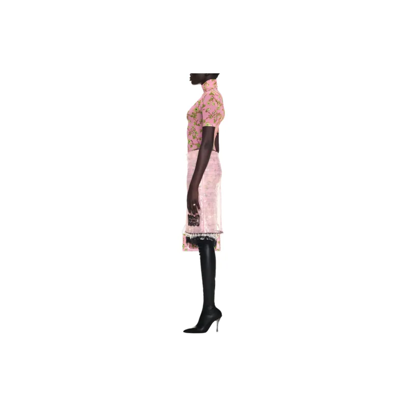 OFF WHITE Ramage Sequined Midi Skirt-3