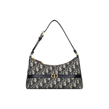 DIOR 30 Montaigne Cigale Mini Hobo Shoulder Bag Women's Blue