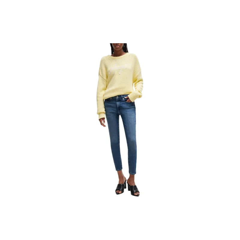 HUGO BOSS Skinny Fit Jeans In Blue Super Stretch Denim Jeans Women's Blue-1