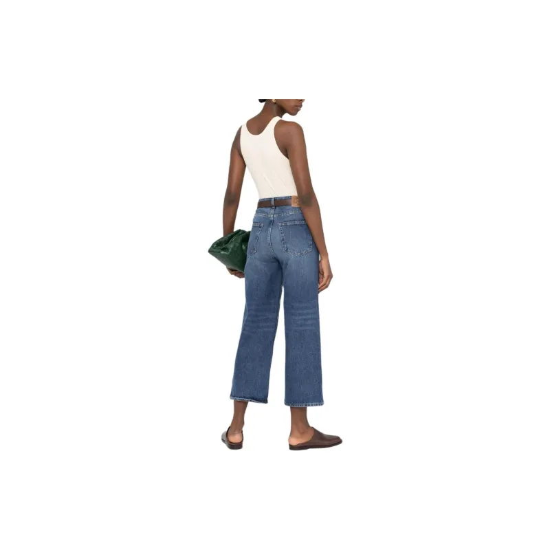 TOTEME Cropped Wide Leg Jeans-5
