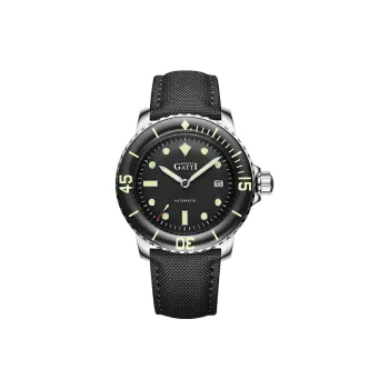 BONEST GATTI Automatic Mechanical Movement Genuine Leather Strap Watch Men's Watches Black Dial