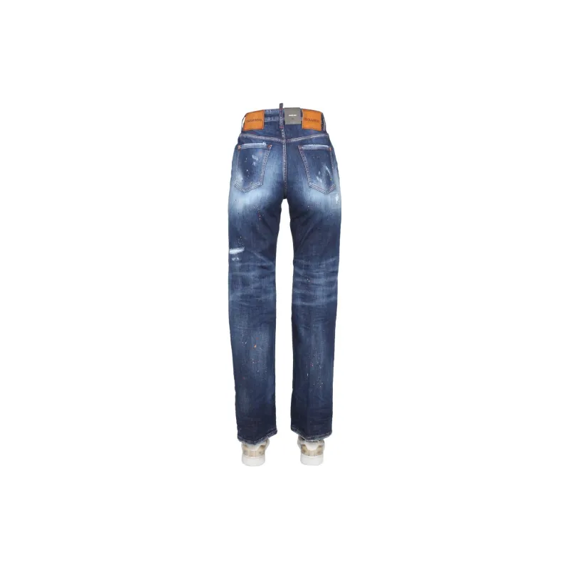DSQUARED 2 Distressed Straight Leg Jeans-1
