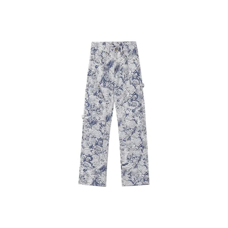 PAINT STAIN Jeans Unisex Jacquard Blue-10