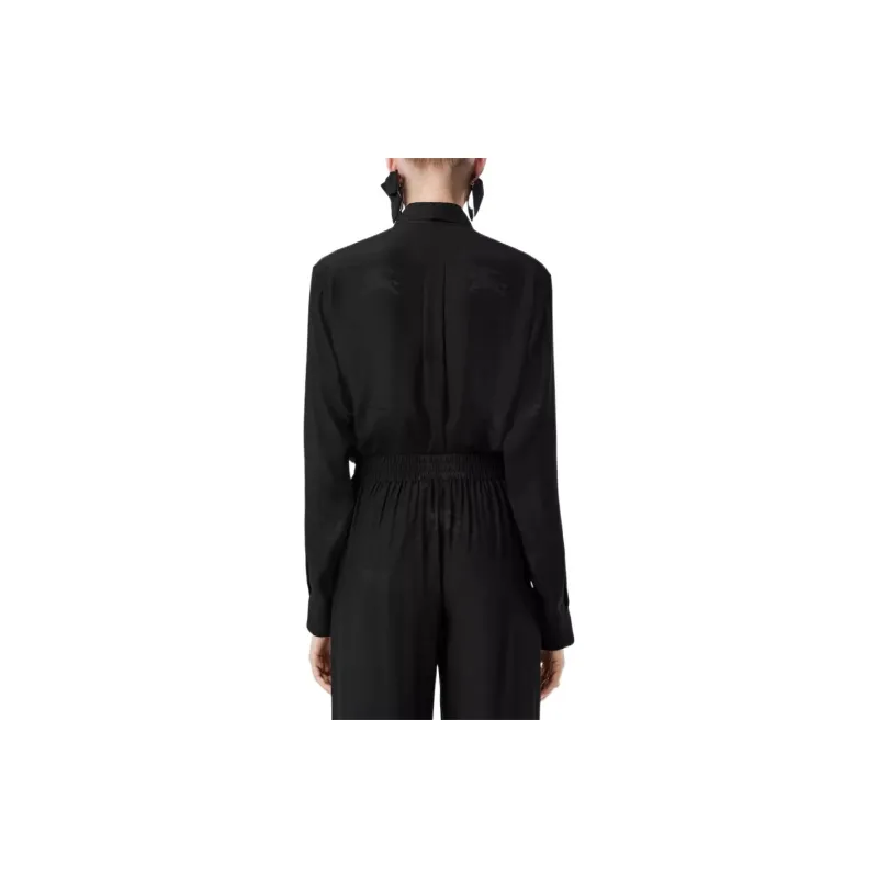 Burberry Logo Pattern Shirt 'Black'-2