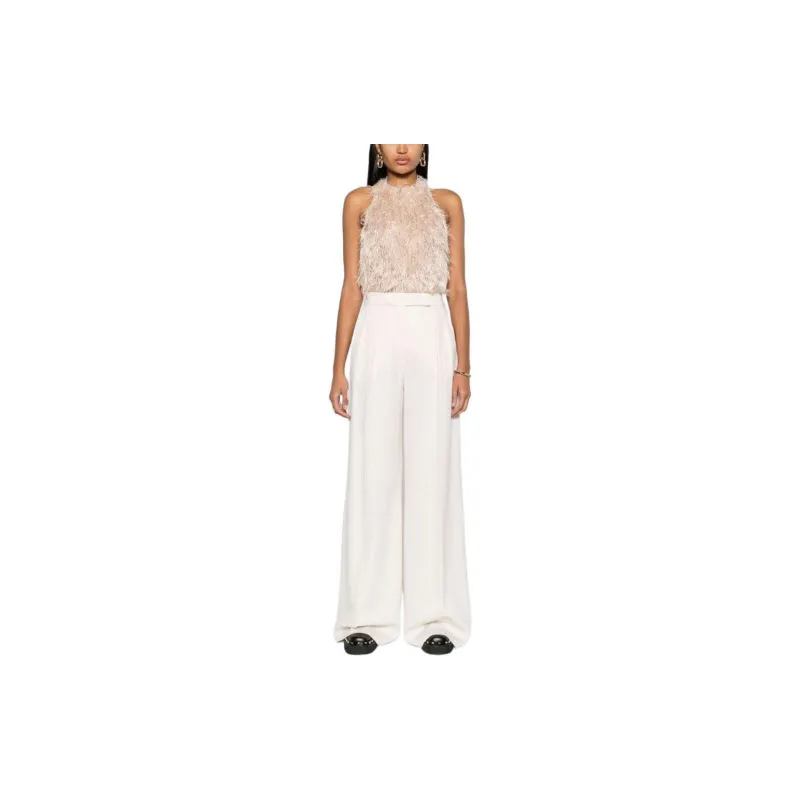MaxMara High waist Wide leg Pleated Trousers-1