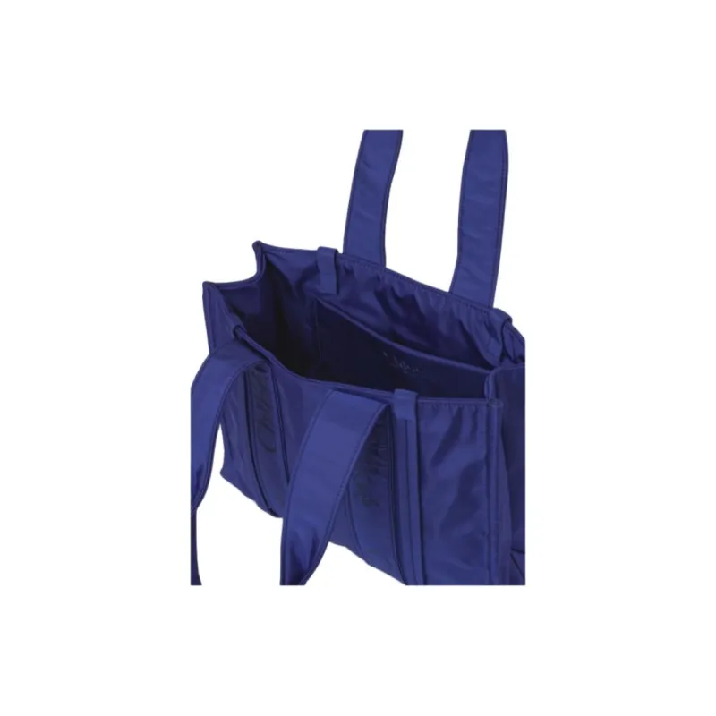 Chloe Woody Nylon Tote Bag Shopping Bag Shoulder Bag Handbag Large Size Women's Blue-3