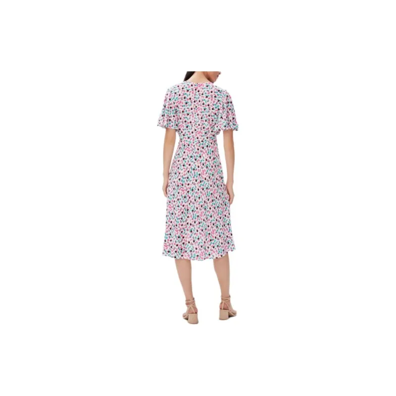 DVF Diane Von Furstenberg FW23 Short-Sleeved Dresses Women's Pink Blue-2