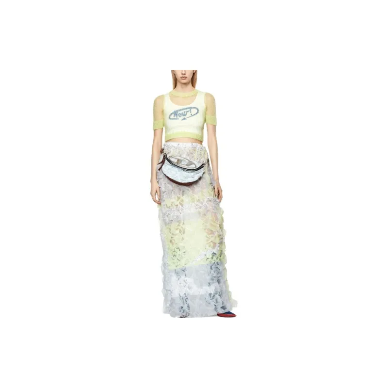 DIESEL Casual Long Skirts Women's White-1