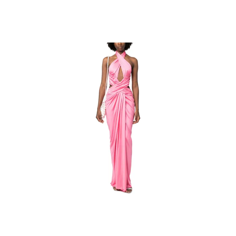 MOSCHINO Draped Halterneck Maxi Dress-1