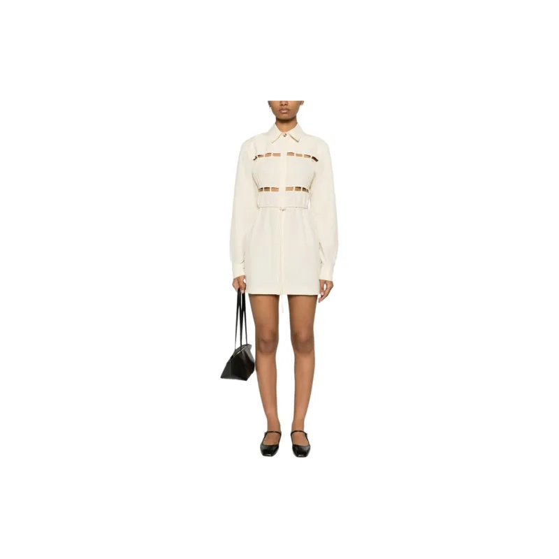 NANUSHKA Cut-out Ruched Shirtdress-1