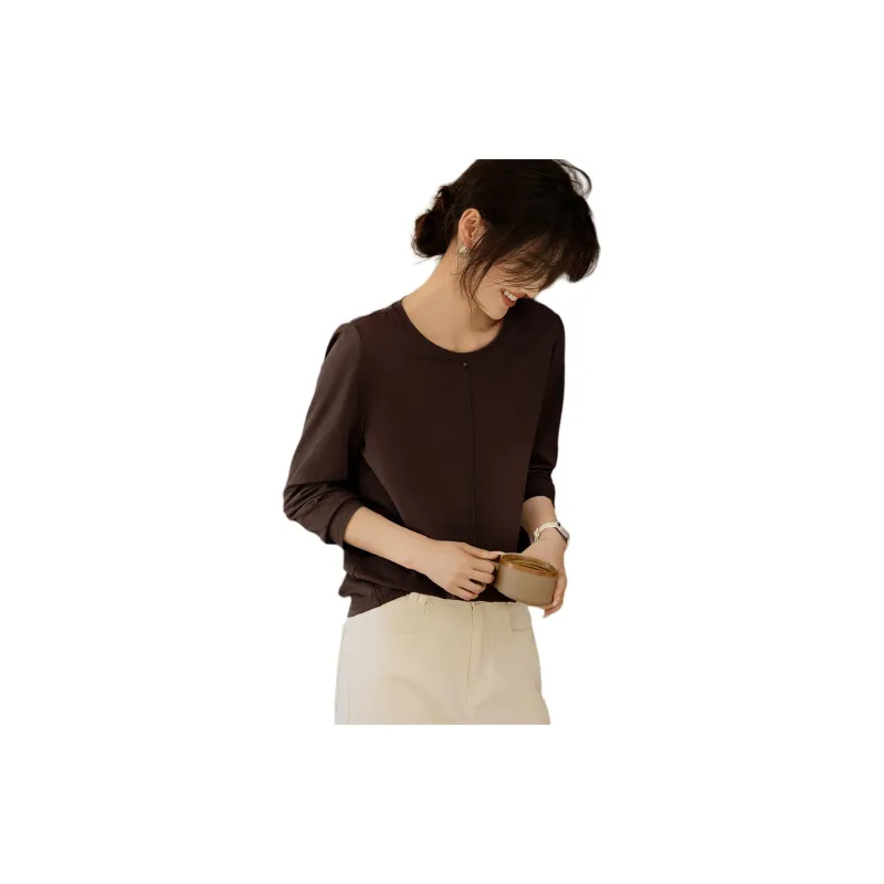 XWI T Shirts Women's Dark Brown-3