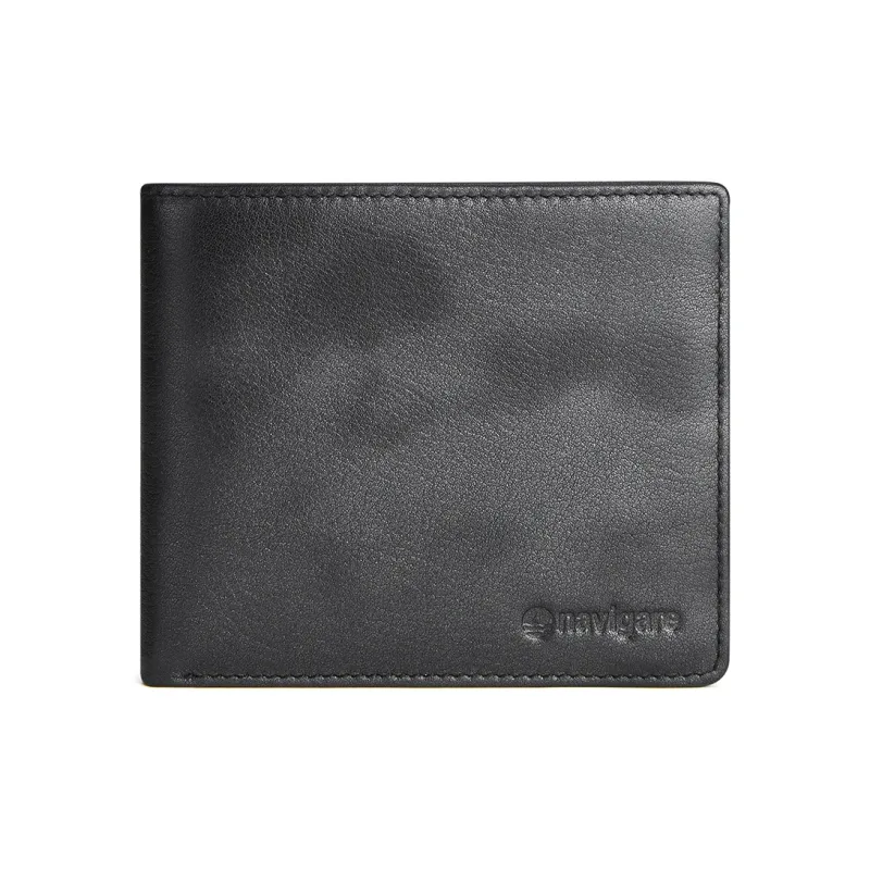 NAVIGARE Top Grain Cow Leather Wallet Card Holder Money Clip Regular Men's Black/Coffee-4