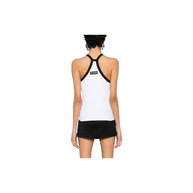 Marine Serre Crescent Moon embroidered Top-3