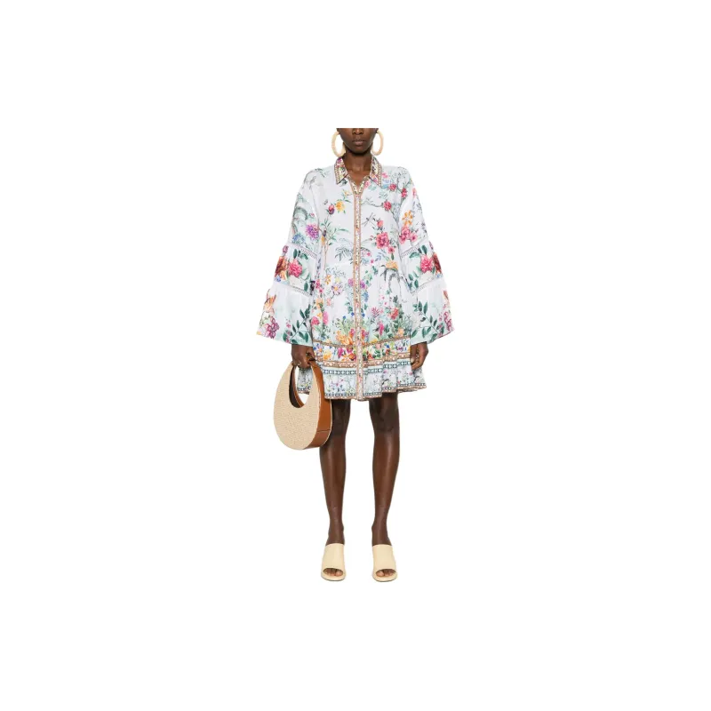 Camilla Plumes And Parterres print Mini Dress-1
