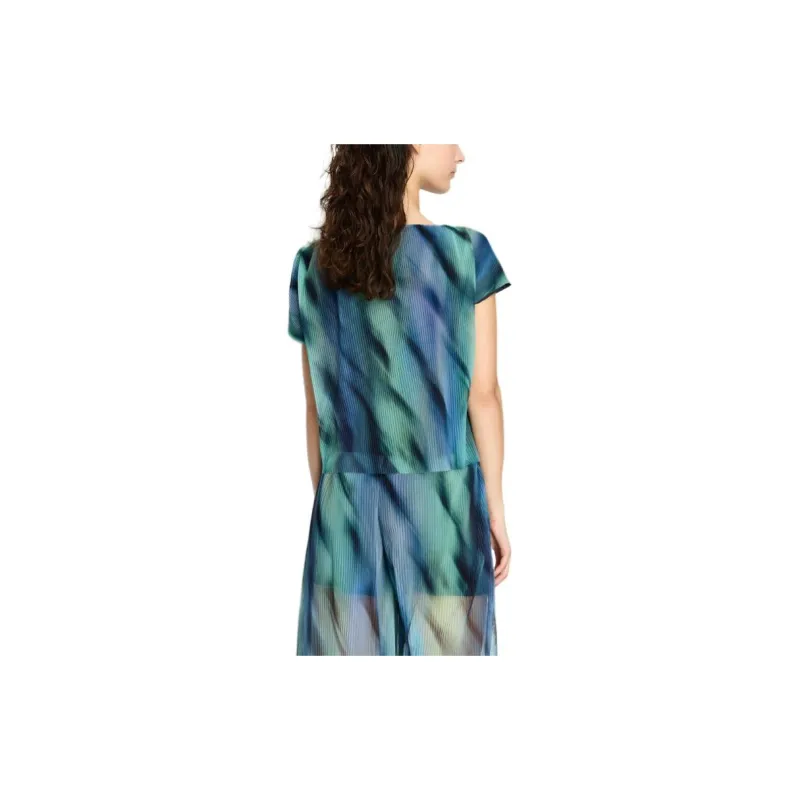 ARMANI EXCHANGE Graphic print Pleated T shirt-2